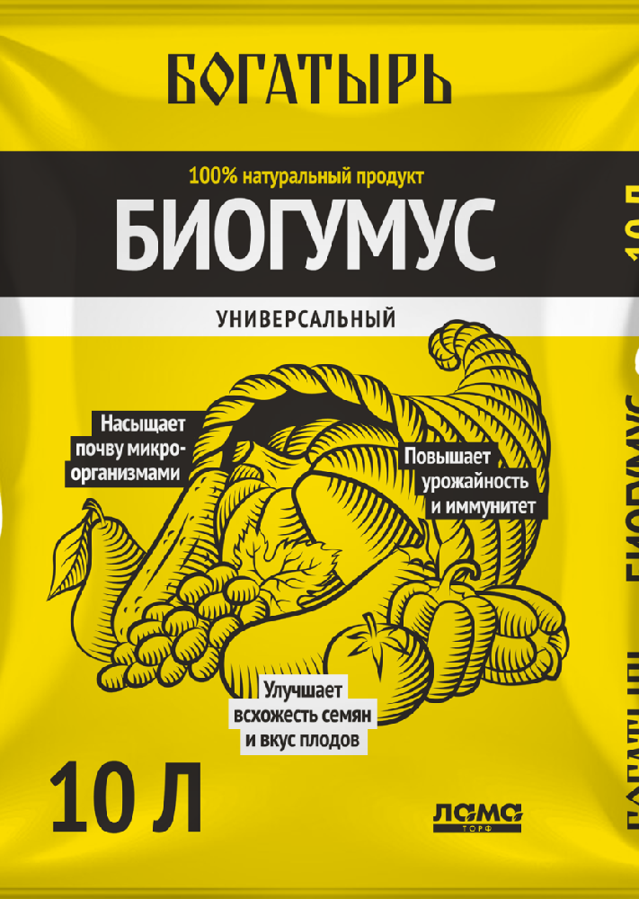 Биогумус Богатырь 10л.