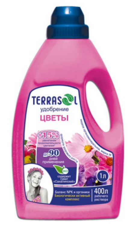 Удобрение жидкое TerraSol цветы 1л.